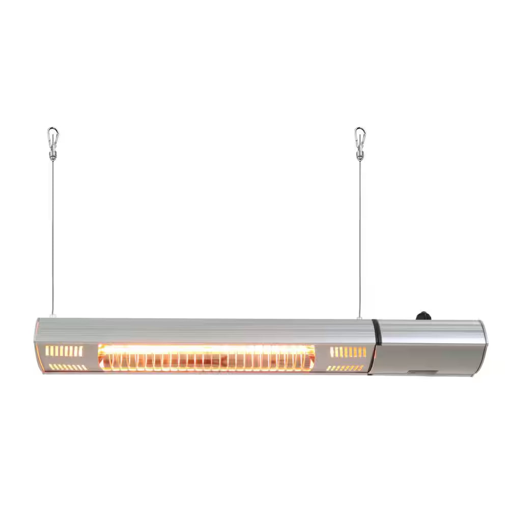 1500-Watt Infrared Wall-Mounted Electric Outdoor Heater with Remote