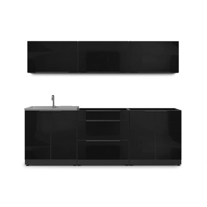 Classic Series 6PC Modular Outdoor Kitchen · Aluminum · Tempered Glass Door