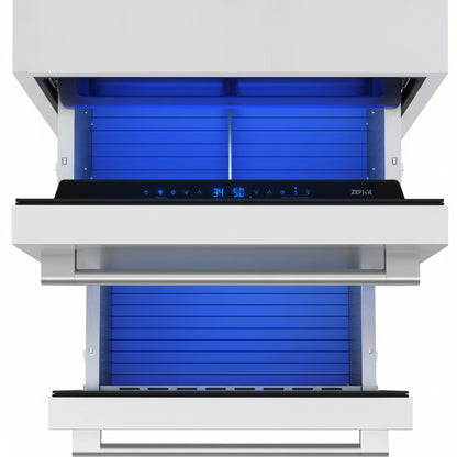 Presrv 24 In. 5.1 Cu. Ft. Dual Zone Outdoor Refrigerator Drawers