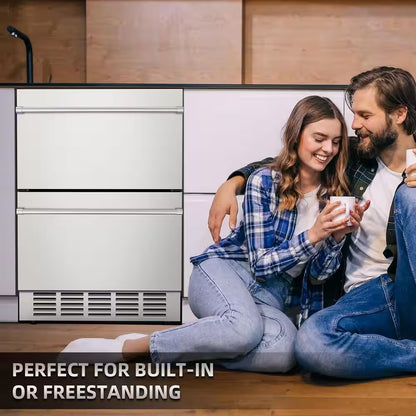 3.25 Cu. Ft. Built-In Outdoor Refrigerator in Stainless Steel Silver