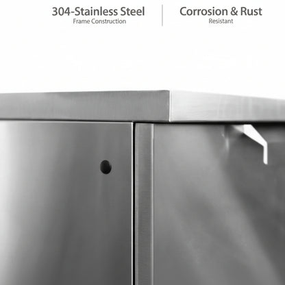 Newage Products Outdoor Kitchen 6 Piece Cabinet Set in Stainless Steel with Countertops