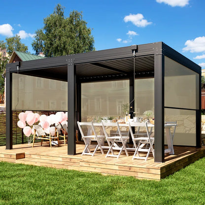 Aluminum Louvered Pergola, Outdoor Pergola with Adjustable Louvered Roof